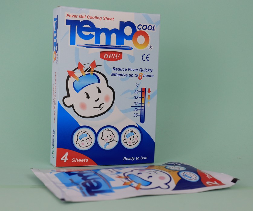 Темпо кул жаропонижающий гелевый пластырь 4 шт