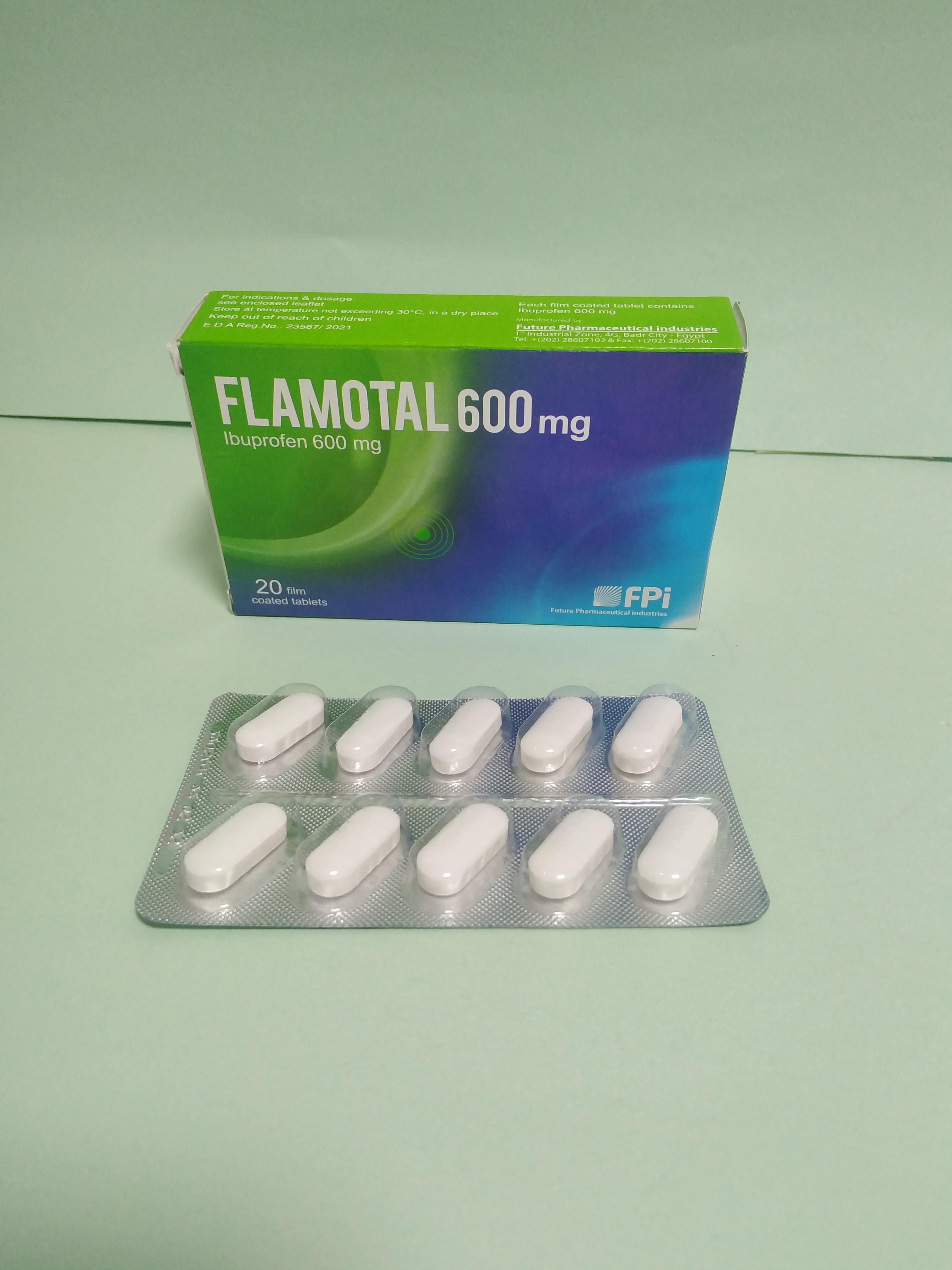 Фламотал 600 мг 20 таблеток